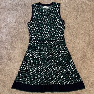 Eliza J Green and Black Geometric Mini Dress